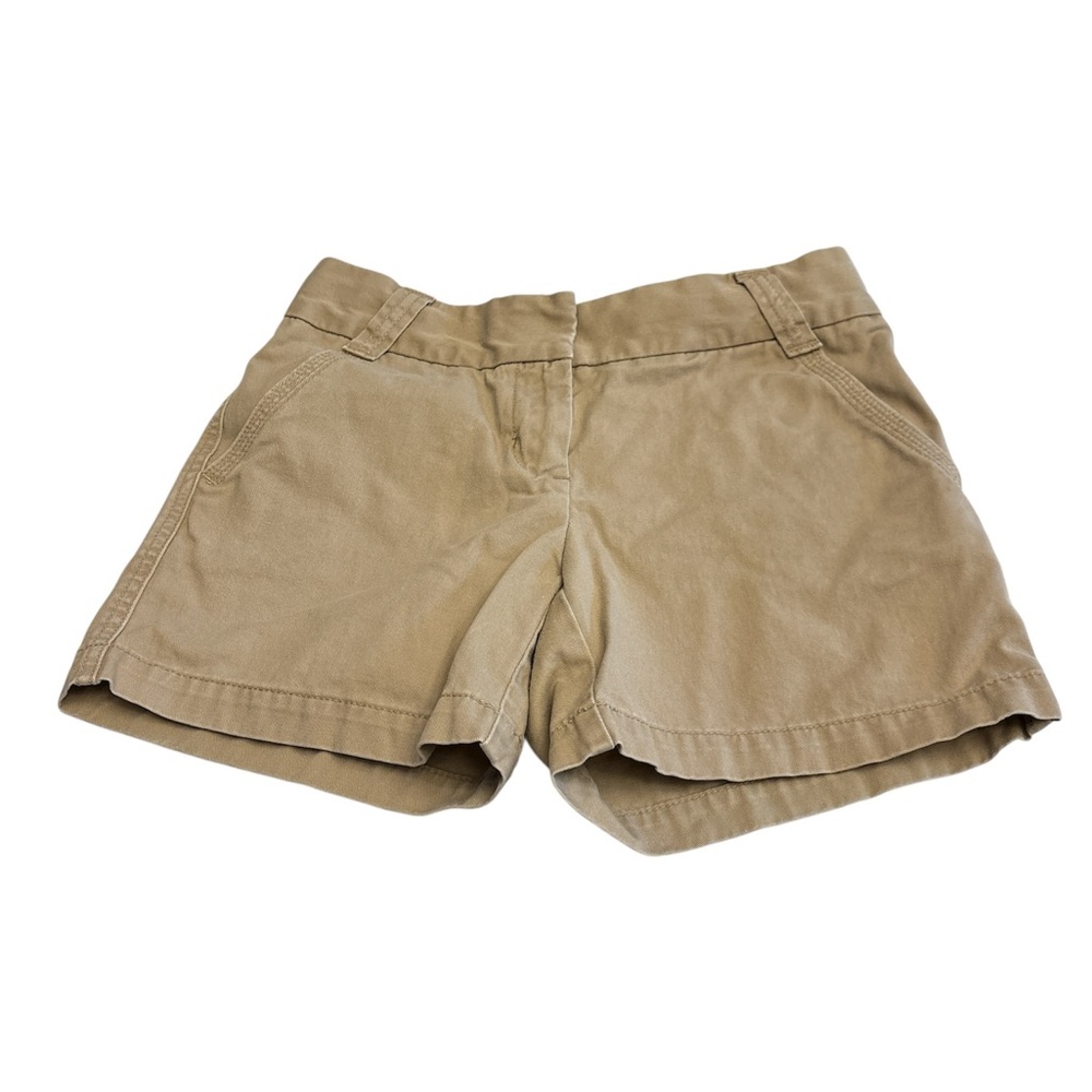 J. Crew shorts chino classic twill city fit 100% cotton button/zipper close Sz 0
